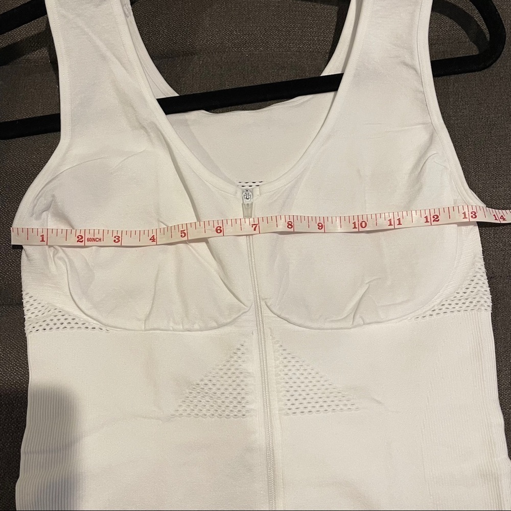 White Cooling Nylon Tank with Full Front Zipper - Picture 10 of 13